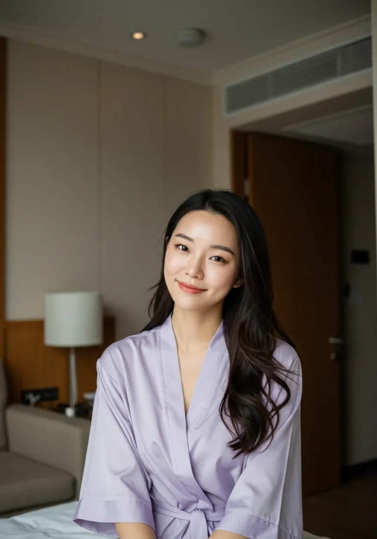 강북구 출장마사지 후 미소 짓는 여성 고객