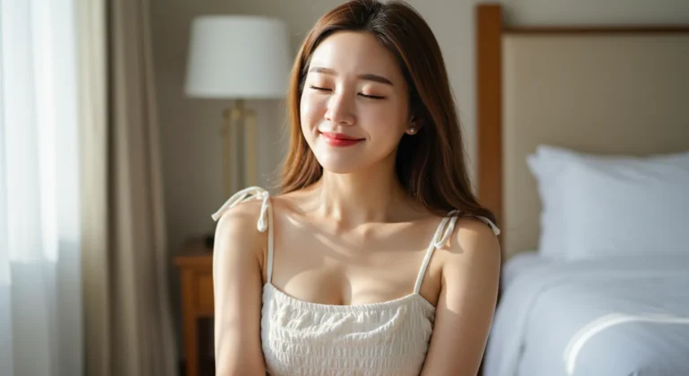 개봉동 출장마사지 이용 후 만족한 여성 고객 모습