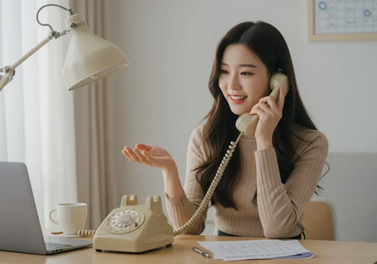 고덕 타이마사지 신규 아파트 출장 예약을 문의하는 입주민 통화