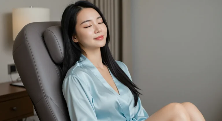 이용 후 만족한 고객 후기 이미지로, 고양 출장마사지 서비스 경험과 사후 케어 인상을 요약.