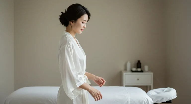 고척동 출장마사지 진행 장면과 표준 드레이핑 — 위생 준비 절차 포함