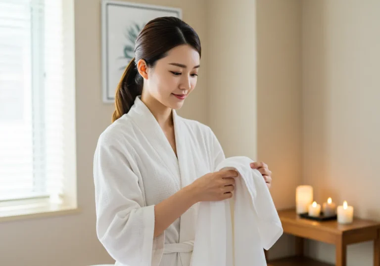 공릉동 출장마사지 진행 장면과 표준 드레이핑 — 위생 준비 절차 포함