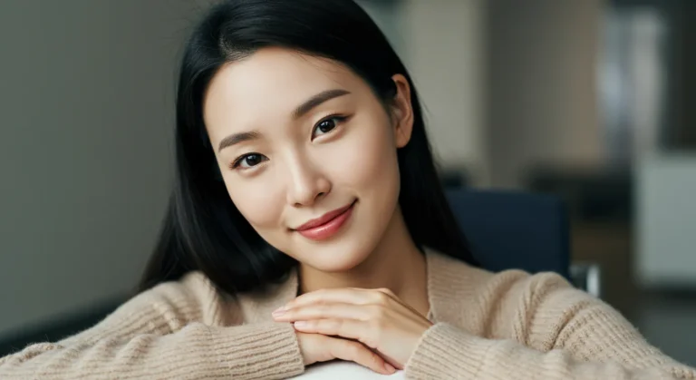 광진구 출장마사지 이용 후 미소 짓는 여성 고객