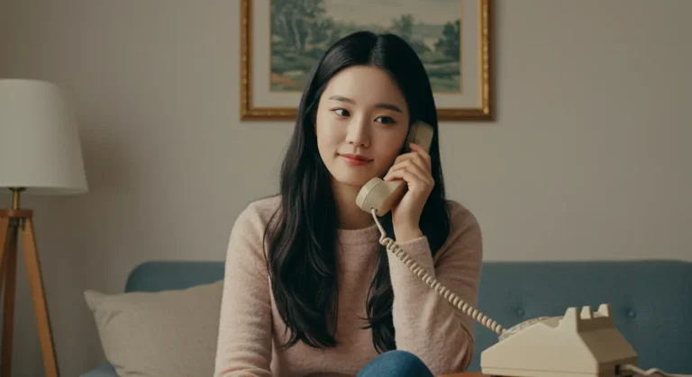 남현동 출장마사지 전화 예약 중인 여성 고객