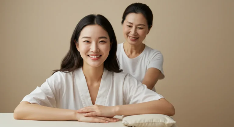 능동 출장마사지 이용 후 편안한 표정의 여성 고객