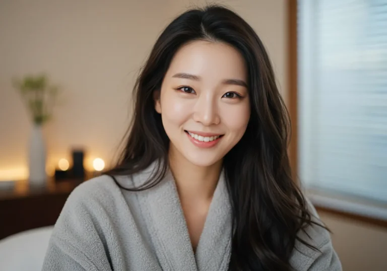 능평동 홈타이 소상공인 맞춤 케어로 업무 스트레스가 완전히 해소된 40대 한국 남성의 상쾌한 웃음