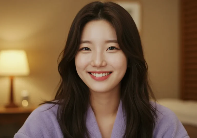 도척면 홈타이 케어를 받은 후 자연 힐링을 표현하는 60대 한국 남성의 평온한 웃음