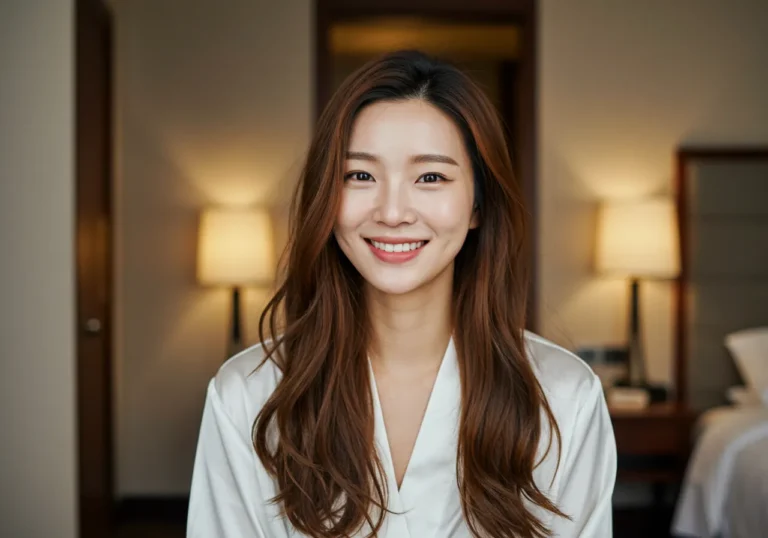 동교동 출장마사지 후기 썸네일—케어 후 편안한 표정과 코멘트, 연남동 경의선숲길 인근 이용 후기.
