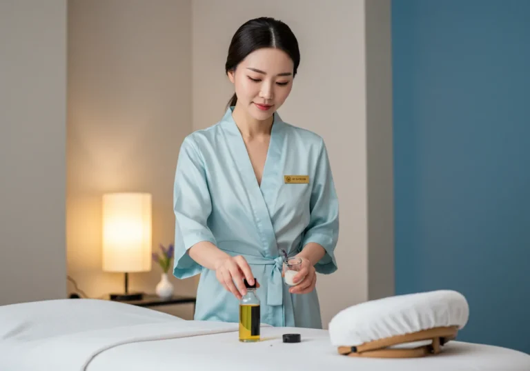 서비스 장면 사진: 마두동 출장마사지 관리사가 어깨·목 중심 수기 케어를 표준 절차로 제공합니다