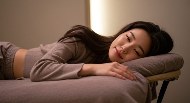 후기 썸네일로, 성내천 인근에서 마천동 출장마사지 이용 뒤 편안한 표정을 담았습니다.