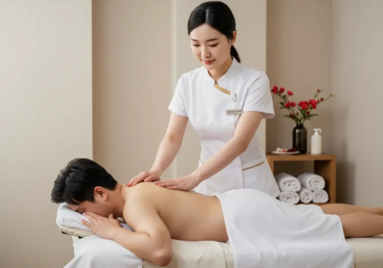 매탄동 출장안마 모찌바디 럭셔리 전문 한국 마사지 관리사가 최고급 케어를 제공하는 모습으로 매탄권선역 일대 VIP 고객들을 위한 프리미엄 홈케어 서비스 장면