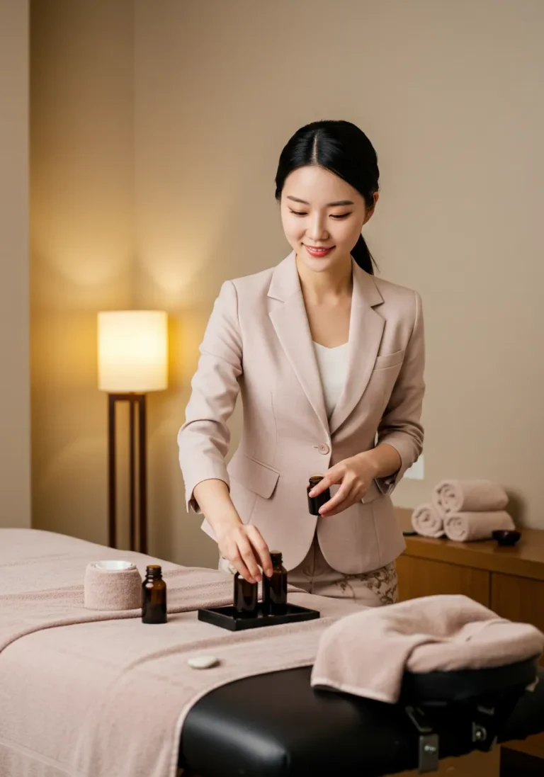 서울 면목동 출장안마 시술 중인 전문 여성 마사지 관리사