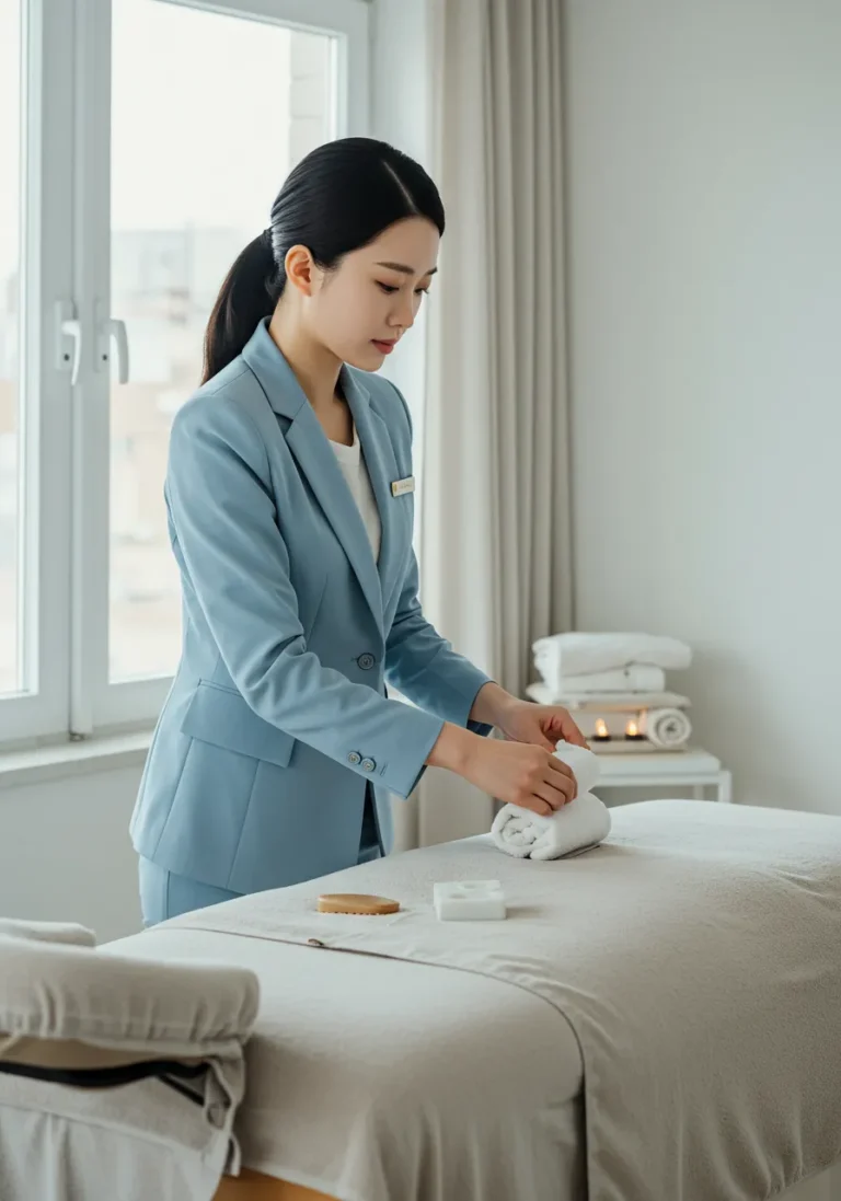 미아동 출장안마 시술 중인 전문 여성 마사지 관리사