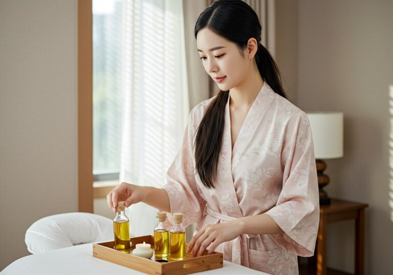 시연 안내 썸네일로, 오금로 이동축 기준 방이동 출장마사지 관리사의 손·압 동작을 사실적으로 보여줍니다.