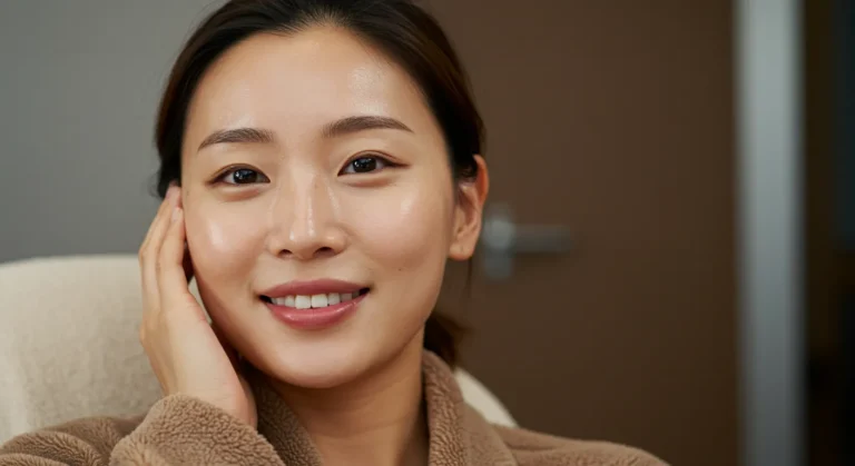보라매동 출장마사지 후 미소 짓는 여성 고객