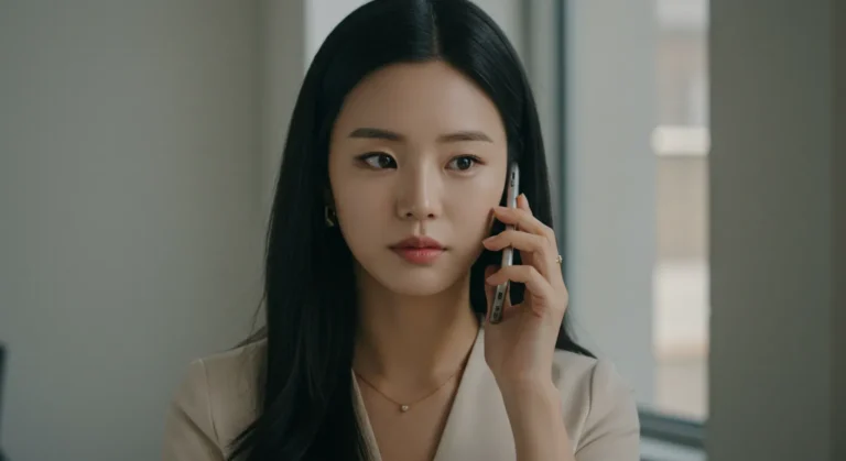 보라매동 출장마사지 전화 예약 중인 여성 고객
