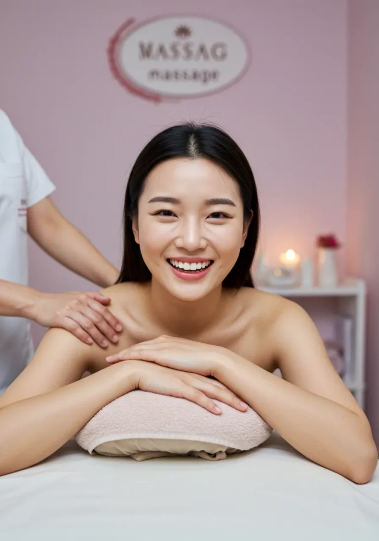 서울 상봉동 출장마사지 후 만족한 미소를 짓는 여성 고객
