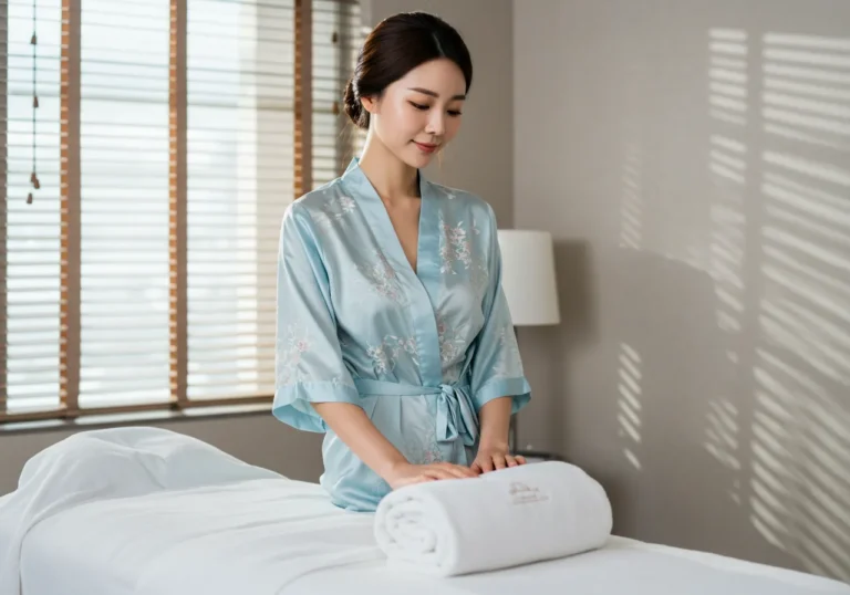 상암동 출장마사지 진행 사진—표준 드레이핑·손 위생·장비 소독 절차 확인 장면.