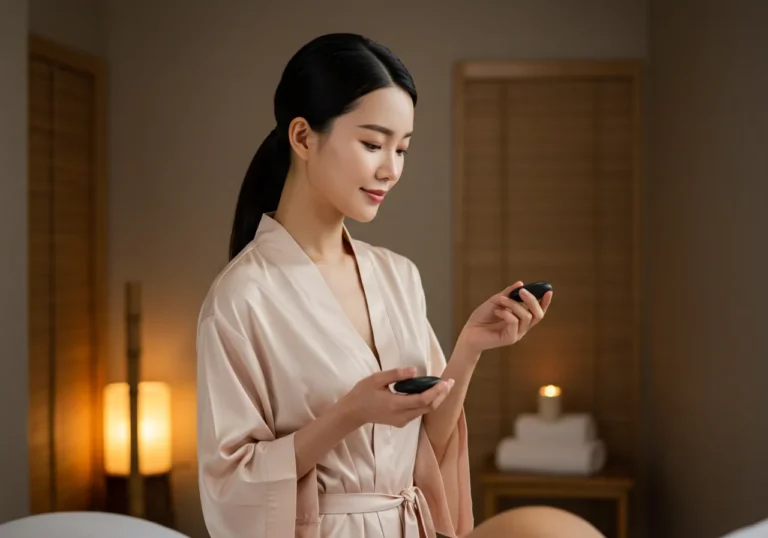 서초구 출장마사지 진행 장면—표준 드레이핑·손 위생·장비 소독 준수, 서초대로 기준