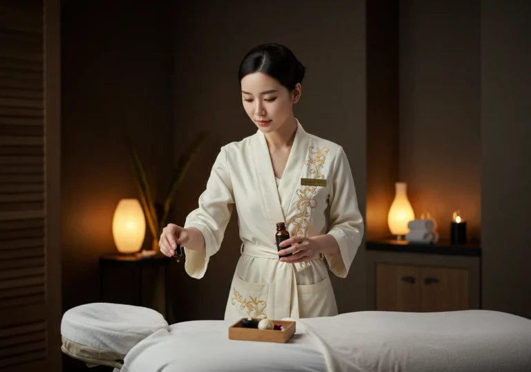 서비스 장면 사진: 식사동 출장마사지 관리사가 어깨·목 중심 수기 케어를 정돈된 환경에서 제공합니다