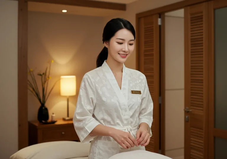 신대방동 출장마사지 진행 사진—표준 드레이핑과 손위생·소독 등 위생 절차를 준수하는 장면입니다.