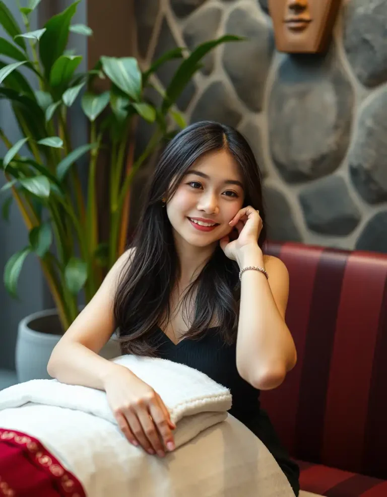 은평구 신사동 출장마사지 후 만족한 미소를 짓는 여성 고객