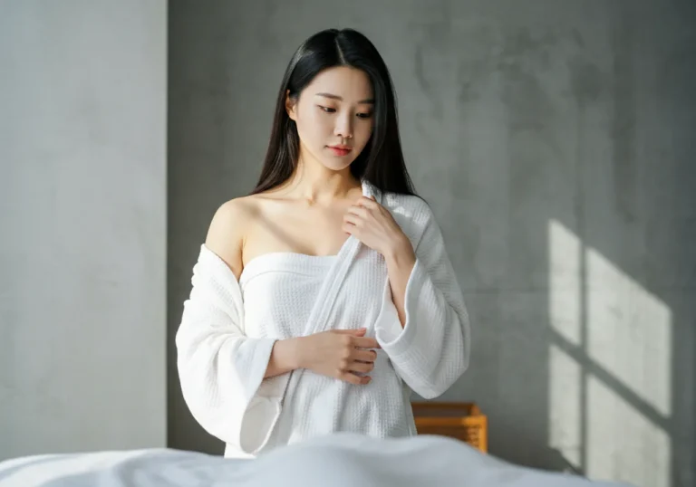 신촌 출장마사지 진행 장면—표준 드레이핑, 손 위생·장비 소독 절차 준수 강조·신촌역 기준