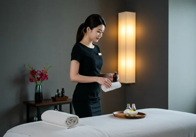 쌍문동 출장마사지 진행 장면과 표준 드레이핑 — 위생 준비 절차 포함