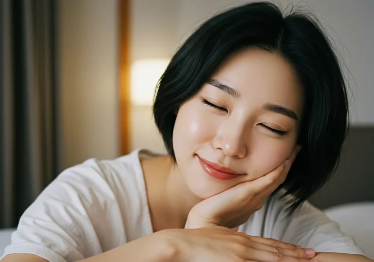 양천구 출장마사지 이용 후 편안함을 전하는 성인 여성 고객 후기 컷으로 체감 포인트와 재이용 의사를 보여준다