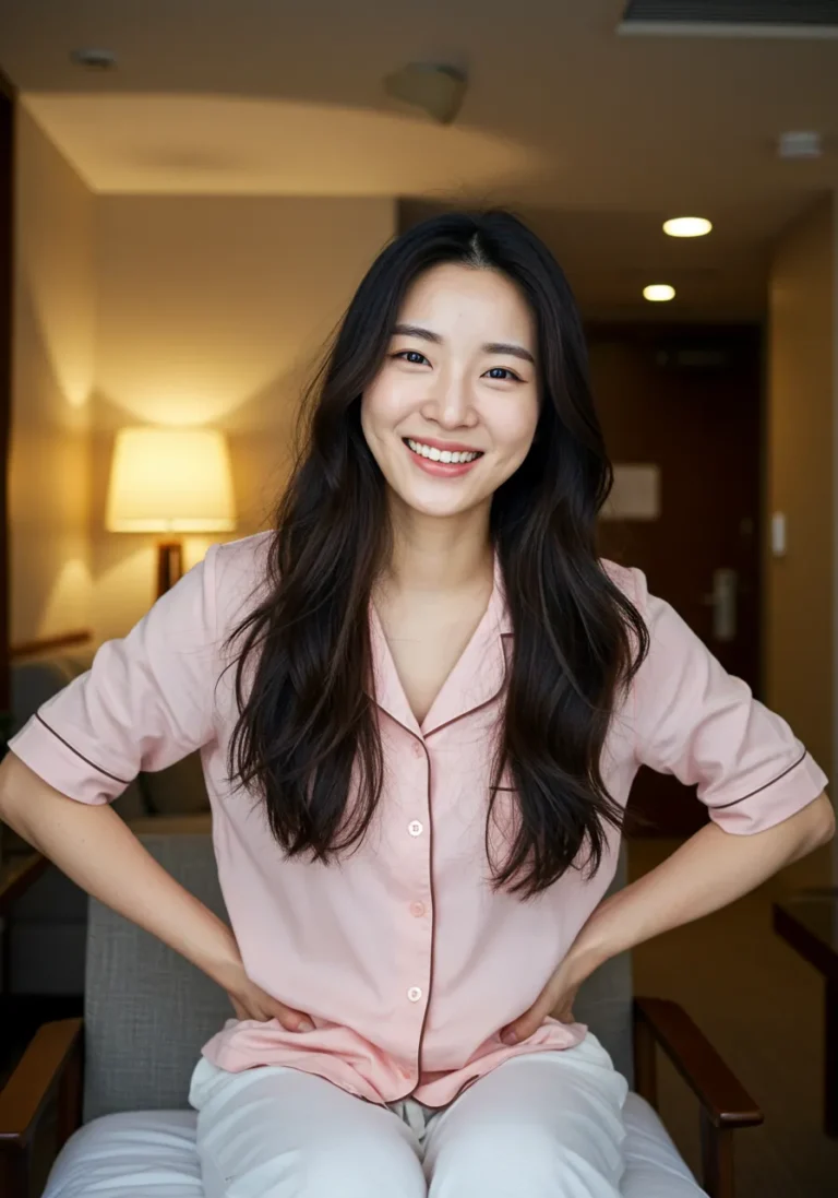 우이동 출장마사지 후 미소 짓는 여성 고객