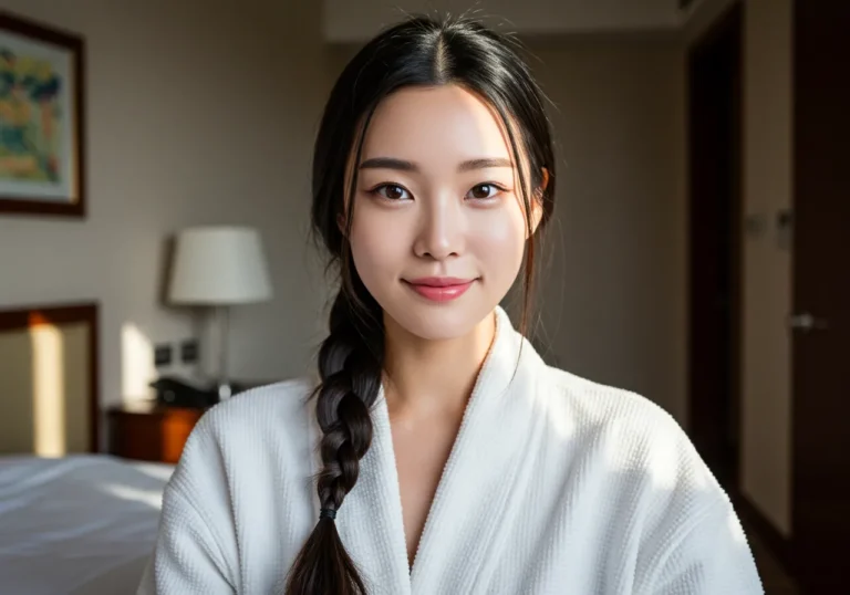 후기 사진: 원당동 출장마사지 이용 후 미소 짓는 한국인 고객의 만족 모습을 담은 이미지입니다