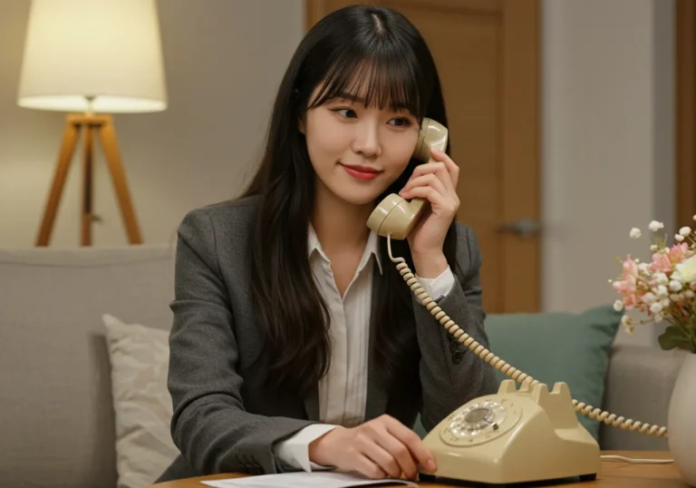 원천동 타이마사지 모찌바디 학생 친화 예약 시스템으로 전화로 예약하는 한국 사람의 간편한 예약 과정으로 아주대역 대학생들을 위한 부담 없는 예약 서비스 이용 모습