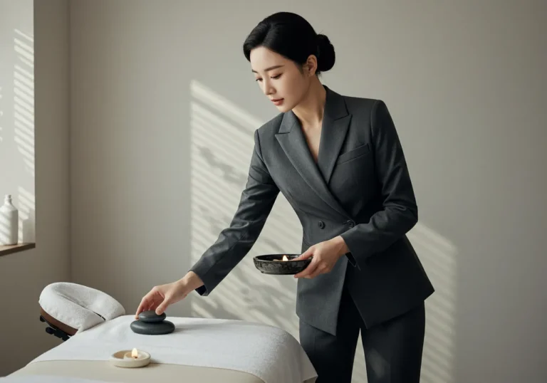 서비스 장면 사진: 원흥동 출장마사지 관리사가 목·어깨 중심 수기 케어를 표준으로 제공합니다