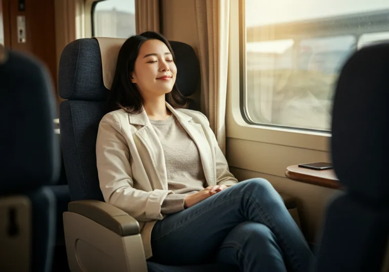 월계동 출장마사지 이용 후 만족한 여성 고객 모습 — 조용한 실내 환경