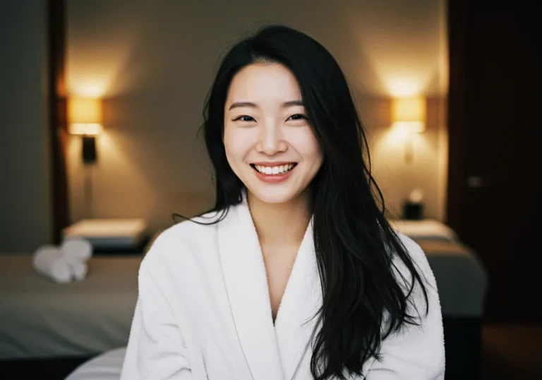 월곶동 타이마사지 서비스로 바다 바람 같은 상쾌함을 느끼는 50대 한국 남성의 편안한 모습