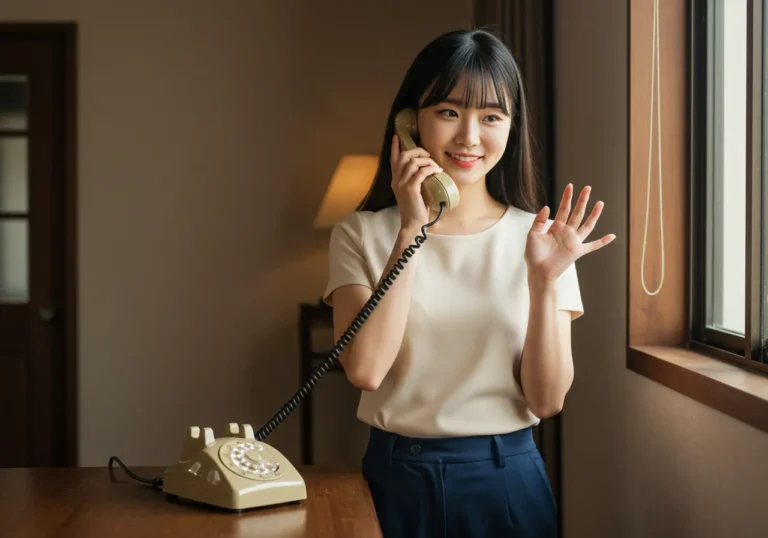 인계동 타이마사지 모찌바디 비즈니스 예약 시스템으로 전화로 예약하는 한국 사람의 효율적인 예약 과정으로 인계역 직장인들을 위한 업무 시간 고려 예약 서비스 이용 모습
