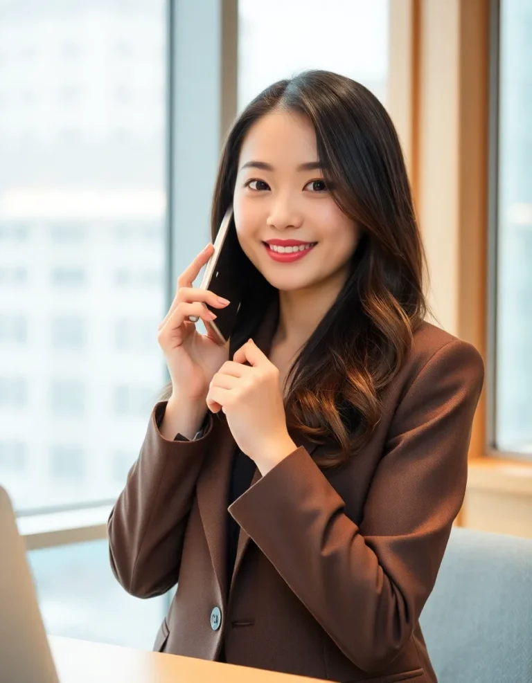 인사동 출장마사지 전화 예약 중인 여성 고객