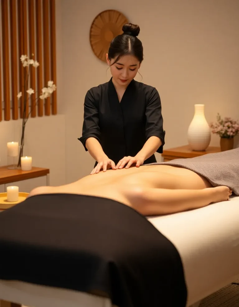 일원동 출장마사지 시술 중인 한국인 마사지 관리사