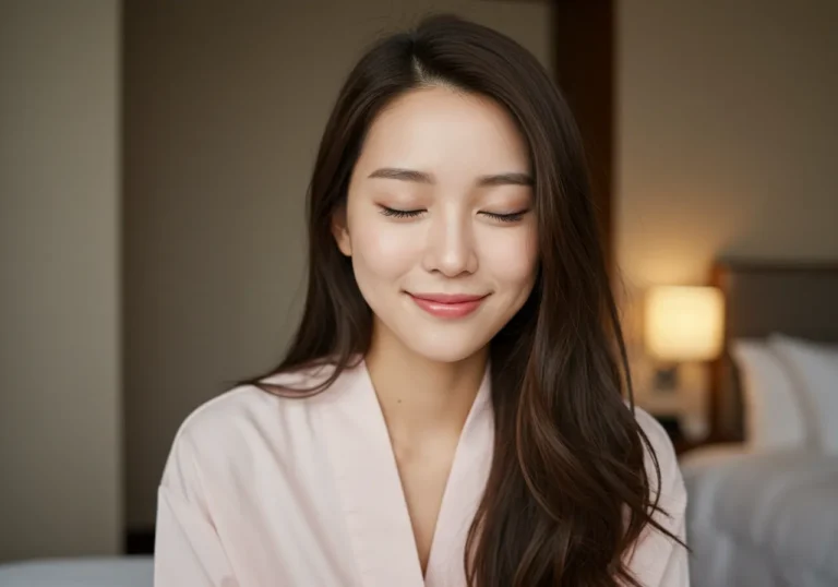 후기 사진: 중산동 출장마사지 이용 후 미소 짓는 한국인 고객의 만족스러운 표정을 담은 이미지입니다