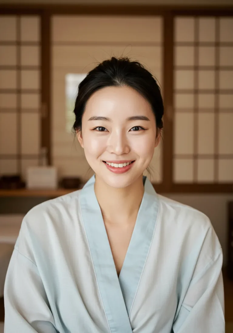 중화동 출장마사지 후 만족한 미소를 짓는 여성 고객