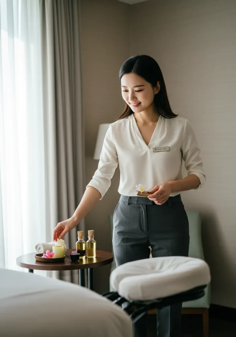 중화동 출장안마 시술 중인 전문 여성 마사지 관리사