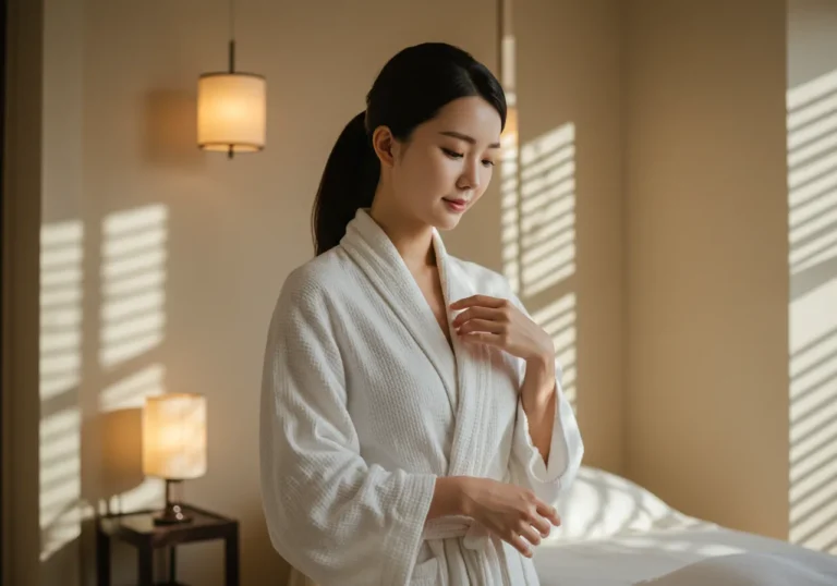 충정로 출장마사지 진행 장면—표준 드레이핑, 손 위생·장비 소독 절차를 준수하는 모습.