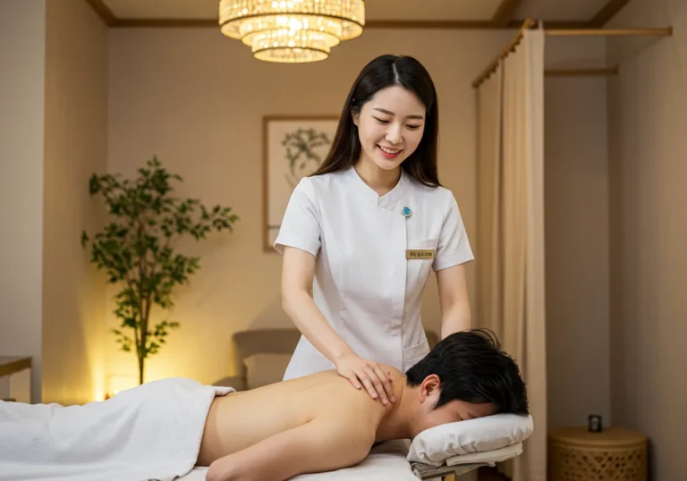 태전동 출장마사지 전문 한국 남성 관리사가 택지개발지구 거주민 특성에 맞는 신도시형 마사지를 제공하는 모습