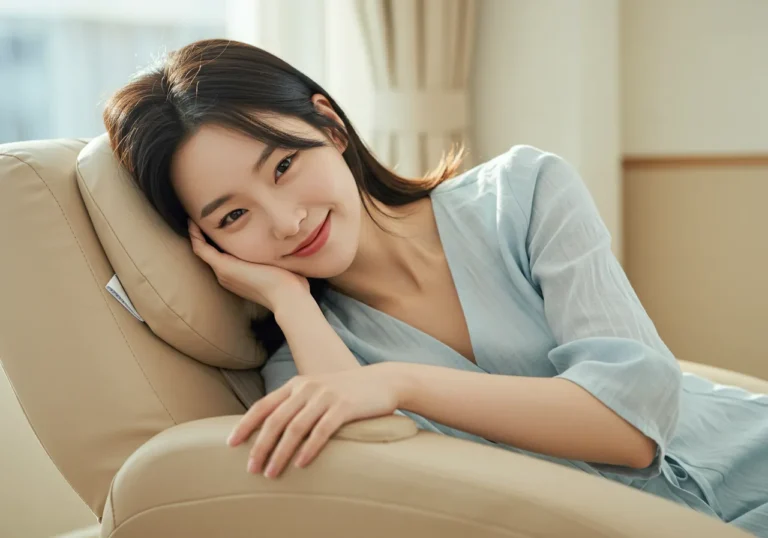 파주 출장마사지 이용 후 만족한 표정의 한국 여성 고객 - 운정신도시 학부모 추천