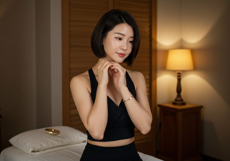 한남동 출장마사지 진행 장면으로 관리사의 절차·위생 수칙과 안전한 세팅 과정을 표현한 이미지