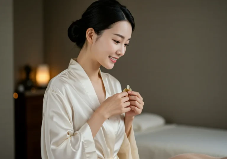 합정동 출장마사지 진행 사진—표준 드레이핑, 손 위생·장비 소독 절차 확인 장면.