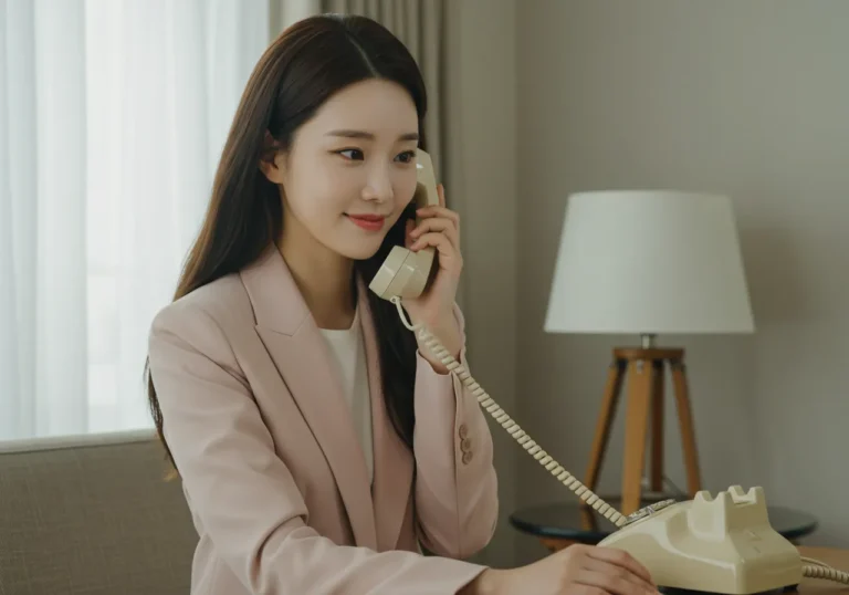 호평동 출장마사지를 전화로 예약하는 고객, 평일 저녁 30분 내 방문 가능 여부를 상담하는 장면