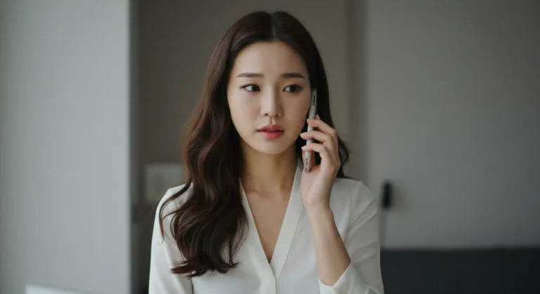 화산동 출장마사지를 전화로 예약하는 한국 사람이 병점역 플랫폼에서 귀가중 예약하는 모습