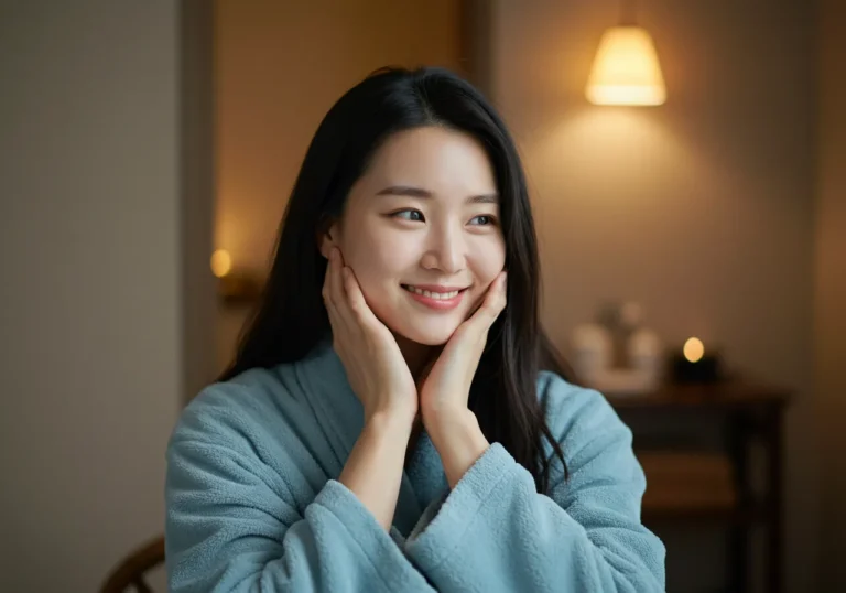 회덕동 출장마사지 케어 후 활력을 되찾은 30대 한국 여성의 환한 미소와 만족도