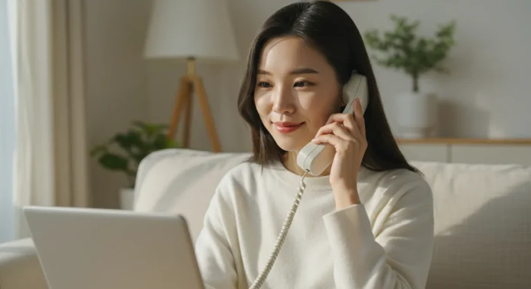 남동구 홈타이 모찌바디 예약 전화받는 구민 - 거주지역과 직업 특성 고려한 최적 케어 프로그램 상담받는 과정